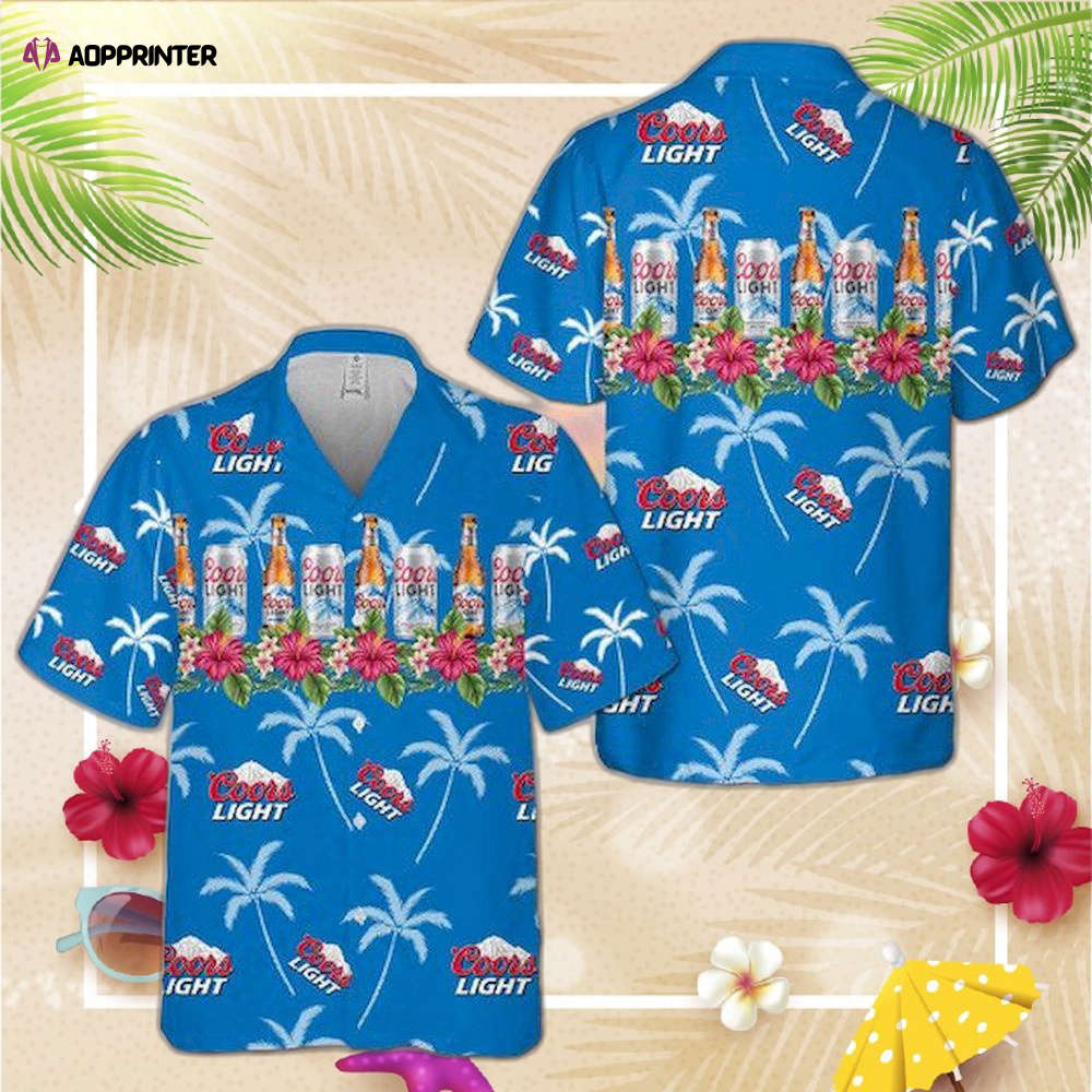 Coors Light Horizontal Hawaiian Shirt For Men And Women