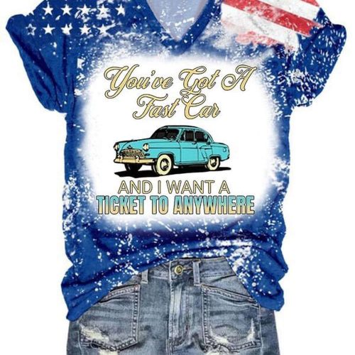 Country Music You Got A Fast Car America Flag 3D Shirt