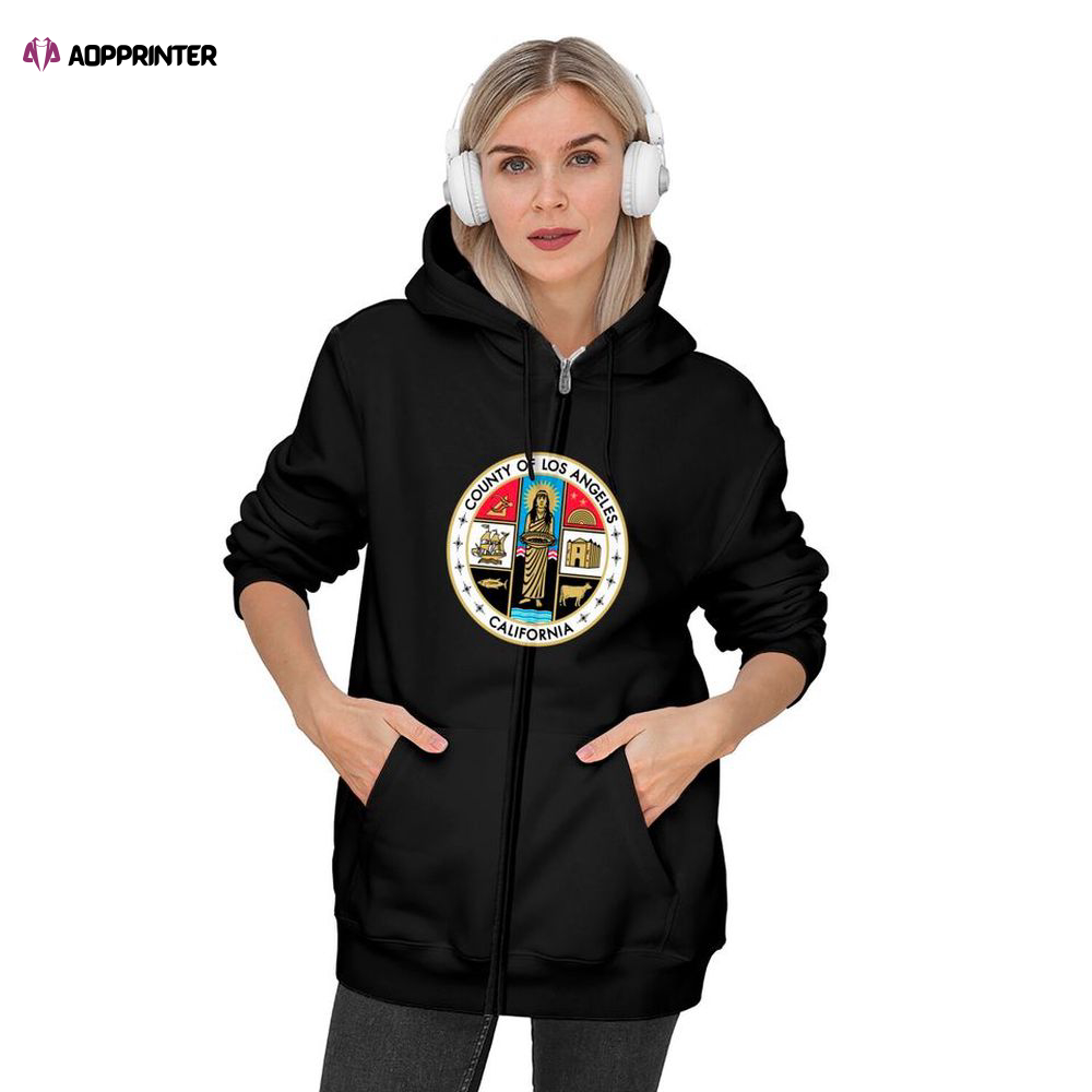 County Of Los Angeles California Zip Hoodie, Gift For Men And Women