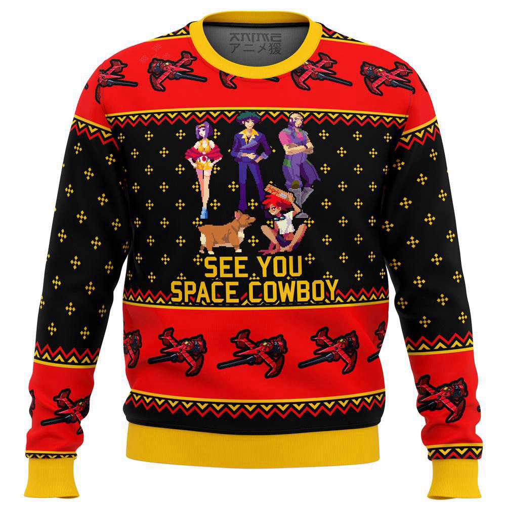 Cowboy Bebop Ugly Christmas Sweater: Unisex All Over Print Sweatshirt – Perfect Gift for Men & Women