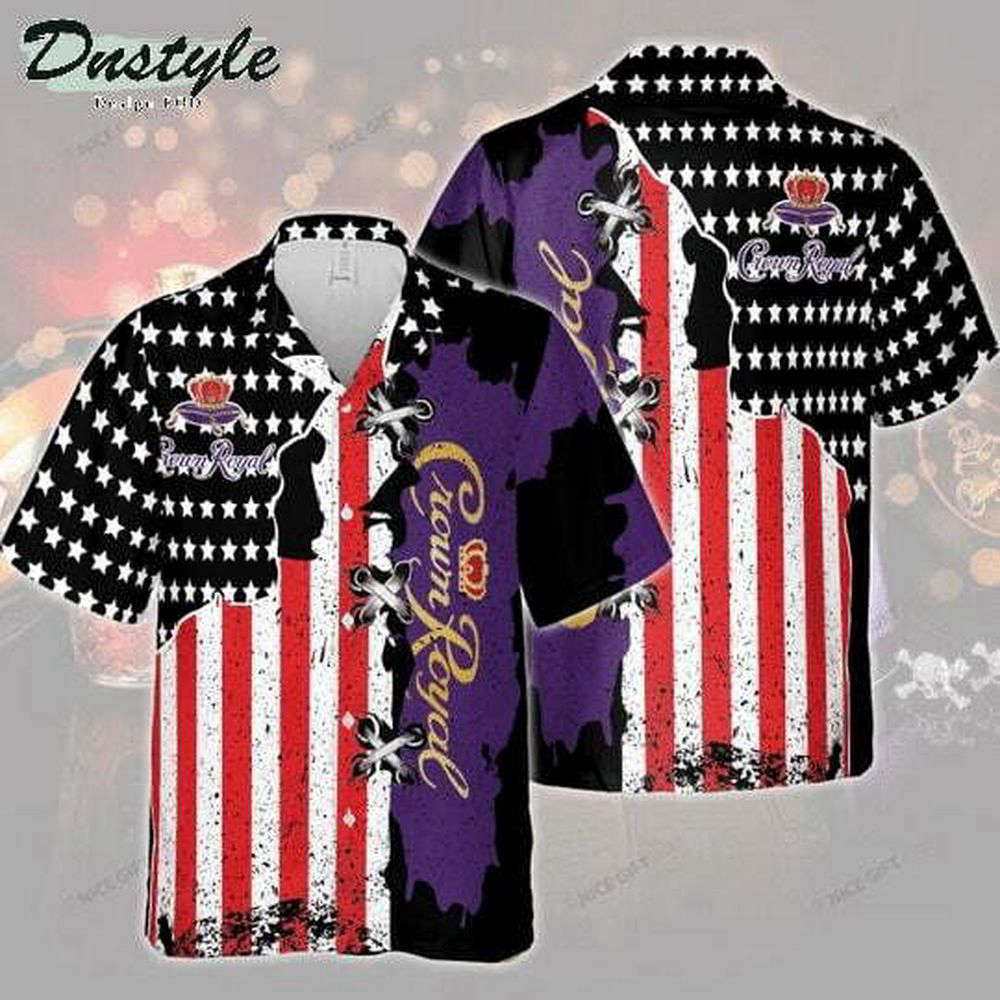 Crown Royal American Flag Hawaiian Shirt For Men Women