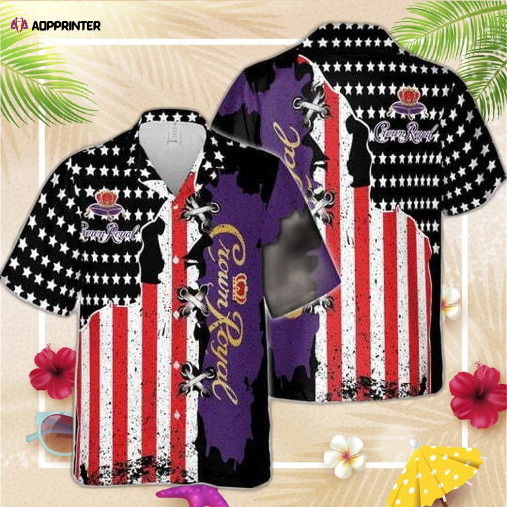 Crown Royal American Flag Hawaiian Shirt For Men Women