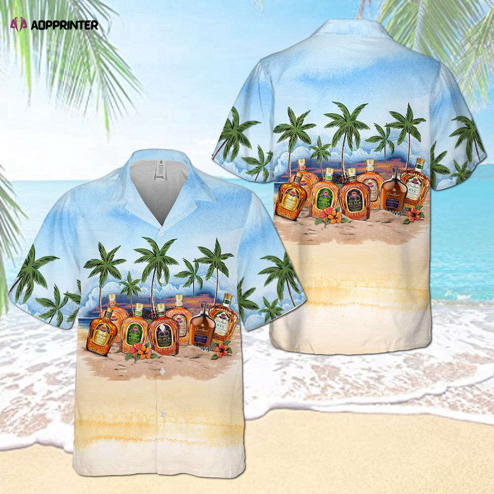 Crown Royal Collection Palm Tree Hawaiian Shirt For Men Women