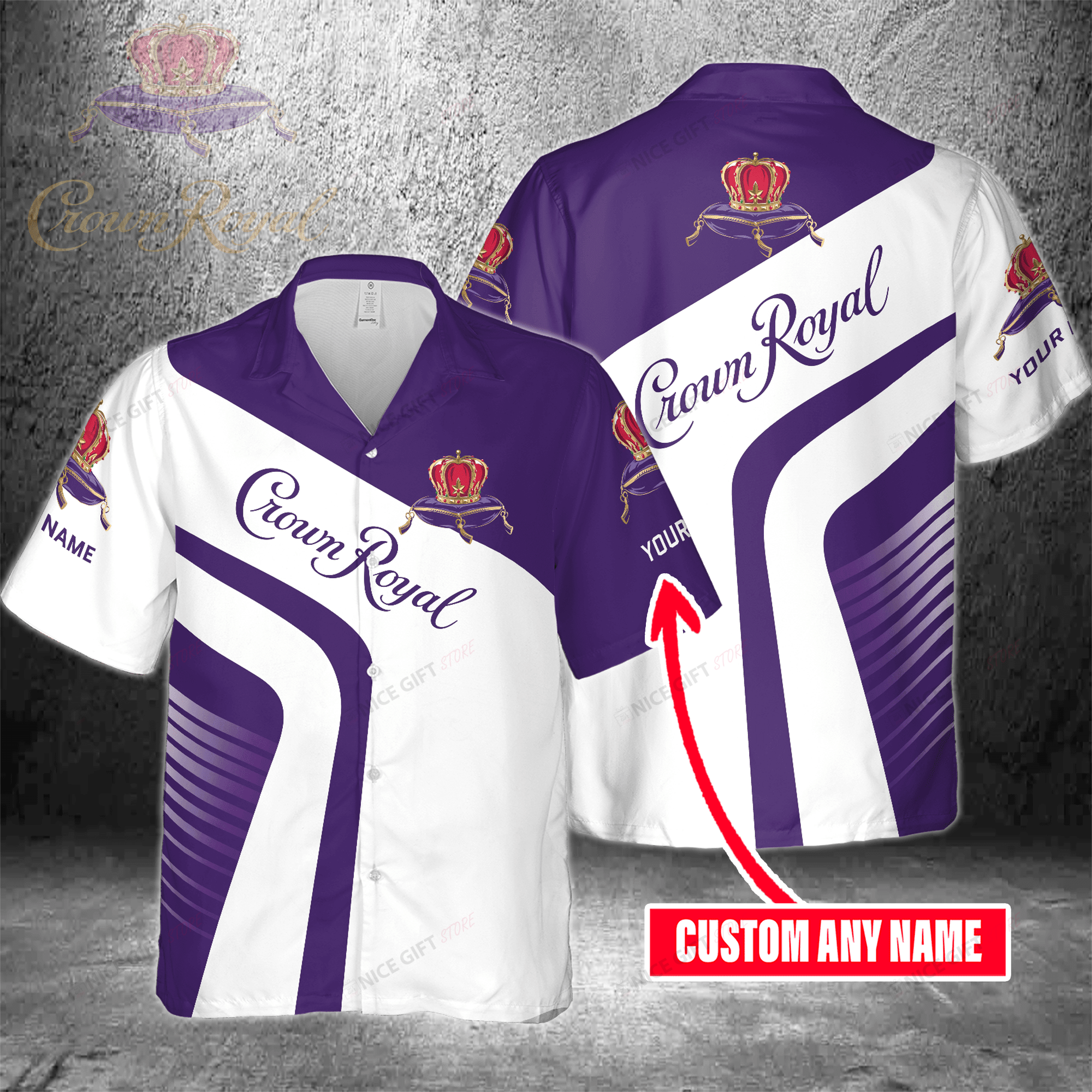 Crown Royal Custom Name Hawaiian Shirt  For Men And Women