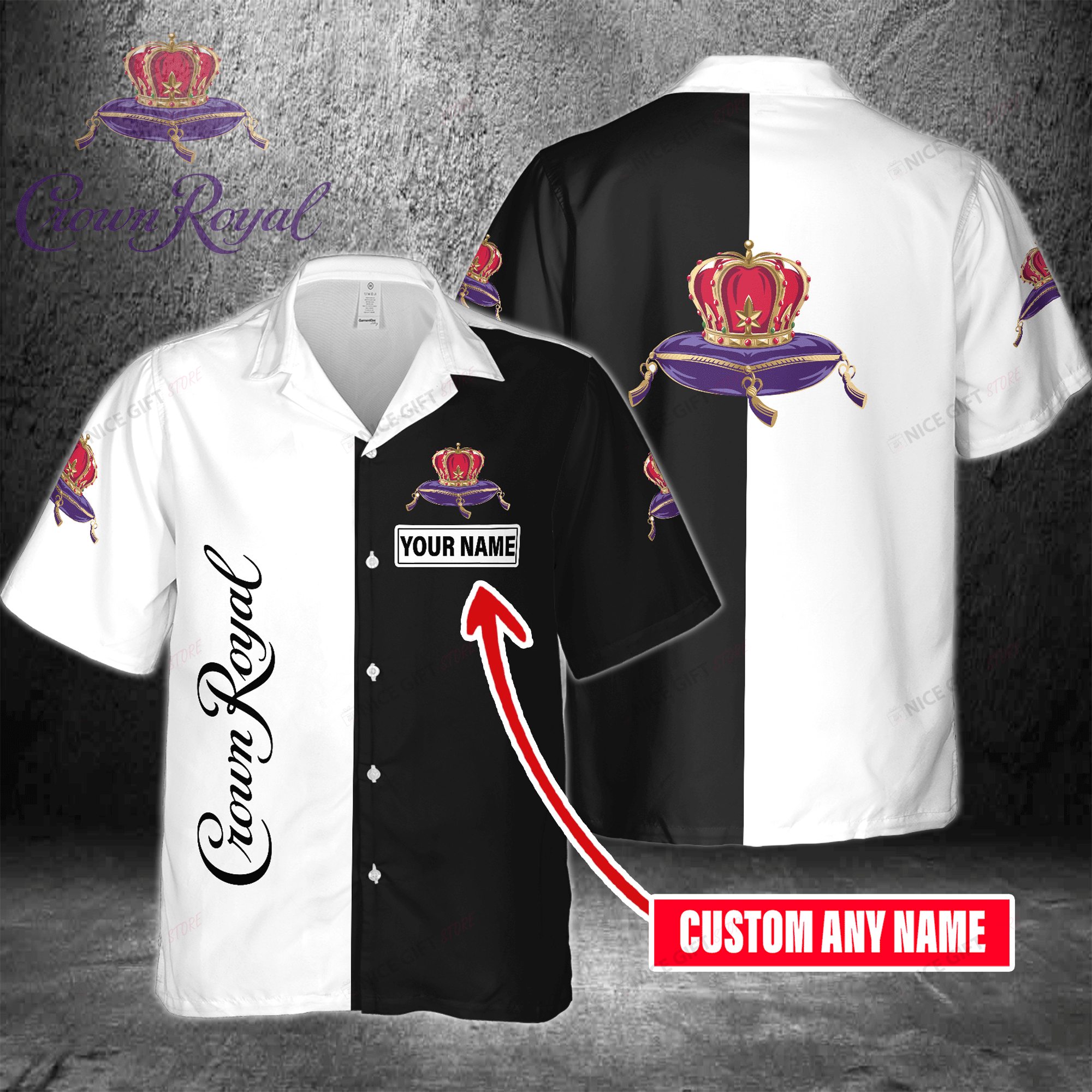 Crown Royal Custom Name Hawaiian Shirt  For Men And Women