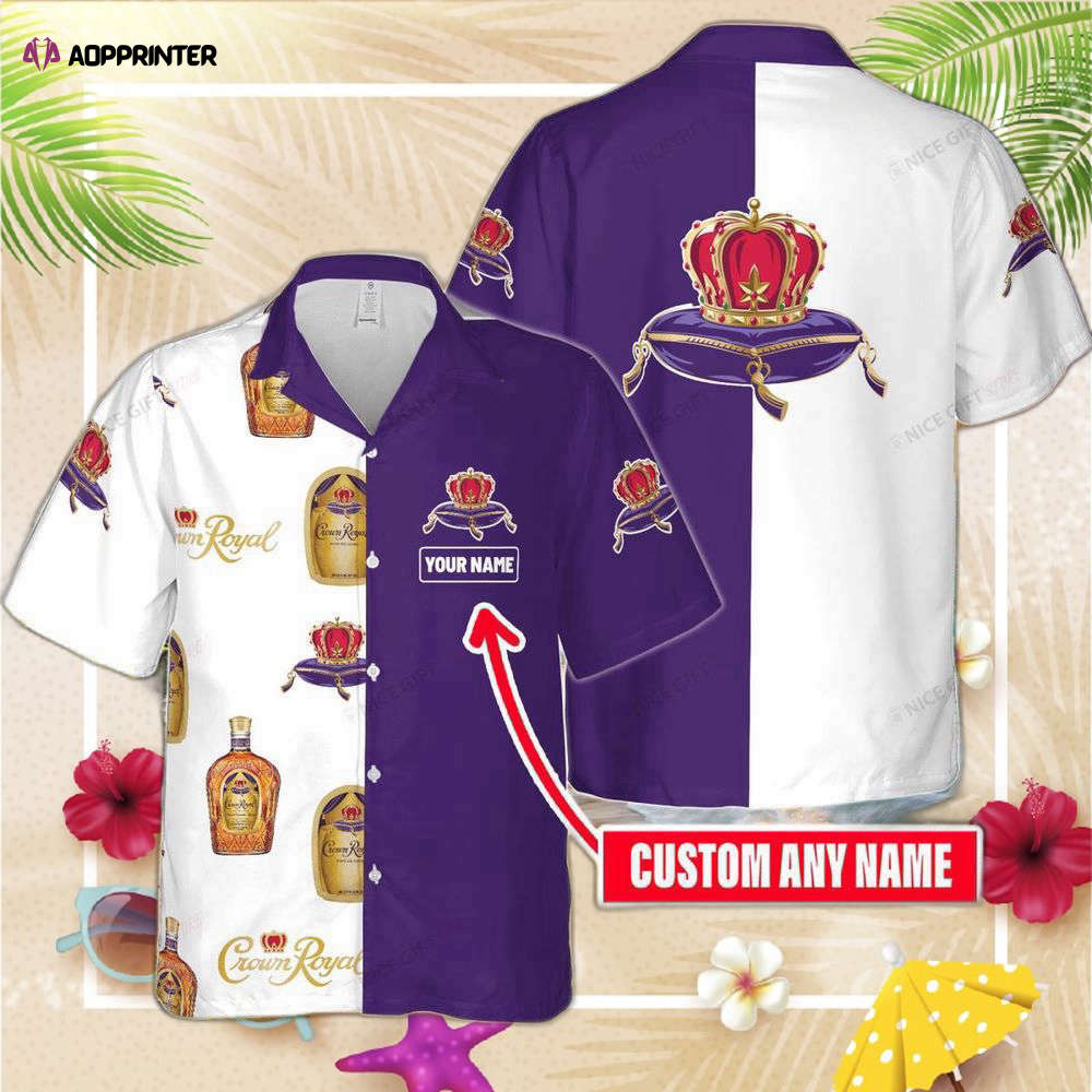 Crown Royal Baby Yoda Hibicus Pattern Hawaiian Shirt For Men Women