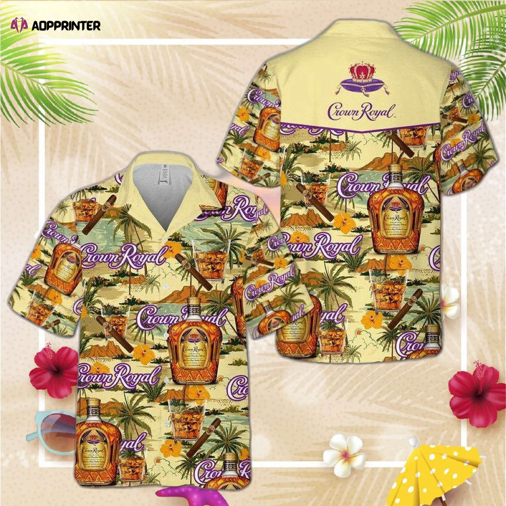 Usa Flag Crown Royal Hawaiian Shirt For Men Women