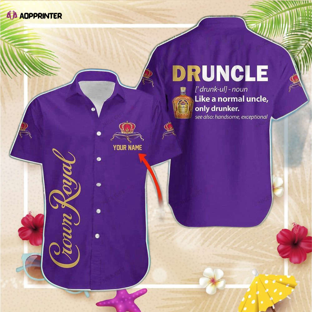 Crown Royal Custom Name Best Dad Ever Hawaiian Shirt For Men And Women