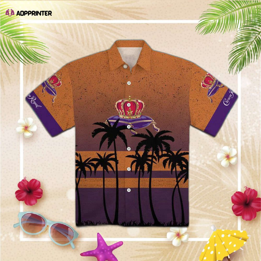 Crown Royal Gradient Orange Hawaiian Shirt For Men Women