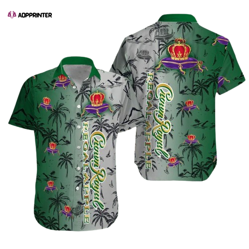 Crown Royal Half Green Half Gray Hawaiian Shirt For Men Women