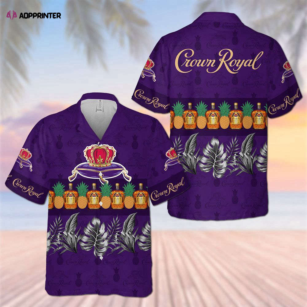 Vintage White Crown Royal Hawaiian Shirt For Men Women