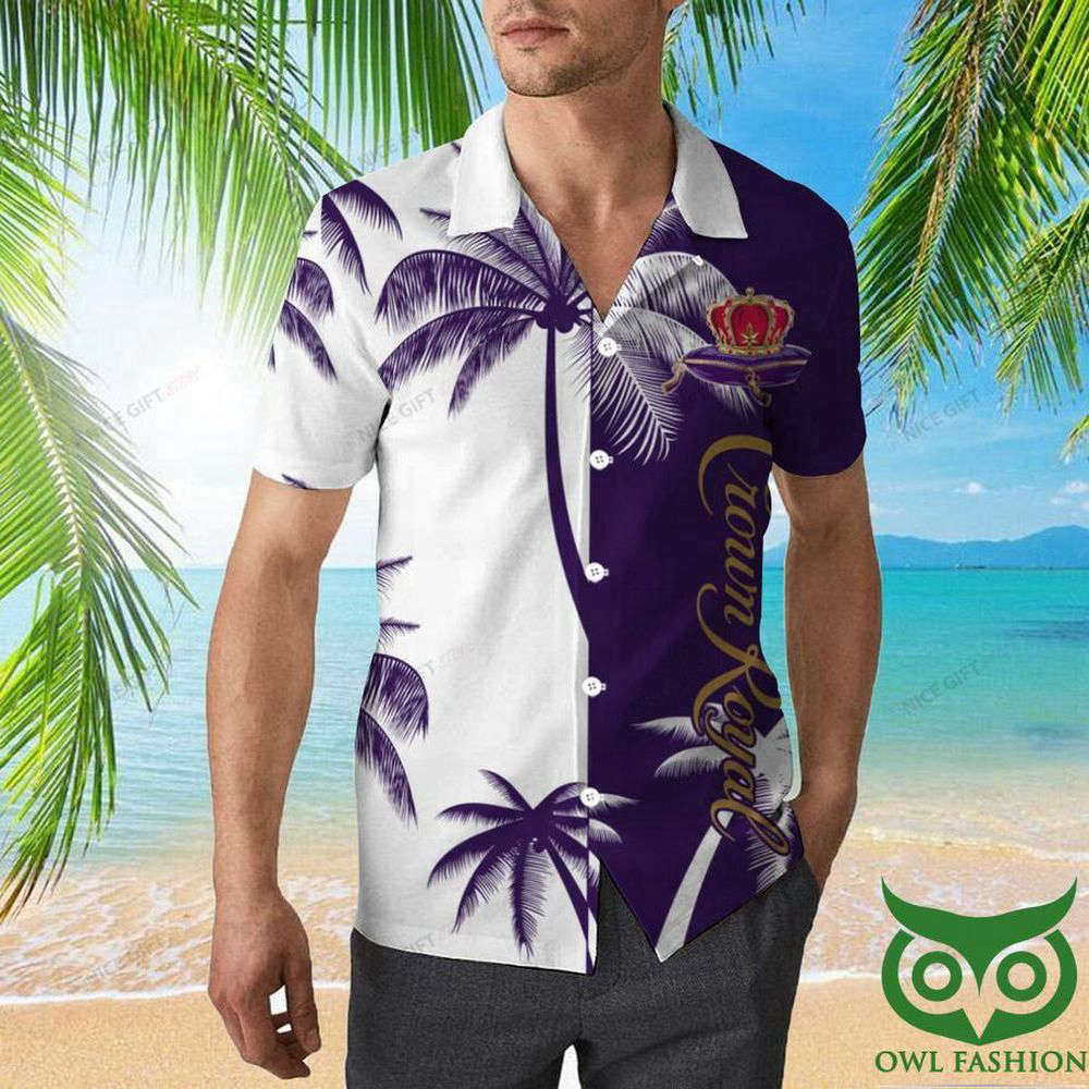 Crown Royal Purple And White With Hawaiian Shirt For Men Women