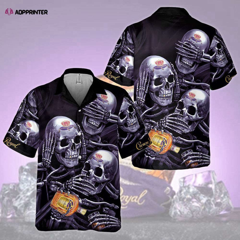 Crown Royal Skull Emotions Hawaiian Shirt for Men Women Holiday Gift