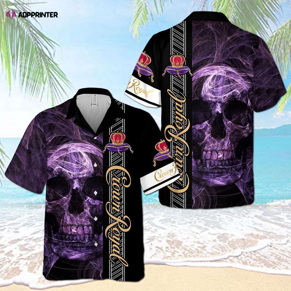 Crown Royal Smoky Skull Hawaiian Shirt for Men Women Holiday Gift