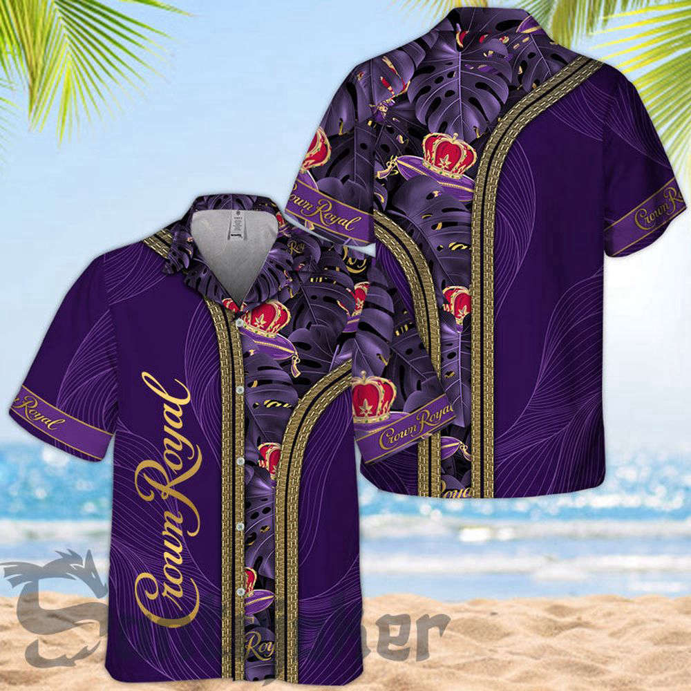 Crown Royal Tropical Monstera Hawaiian Shirt For Men Women