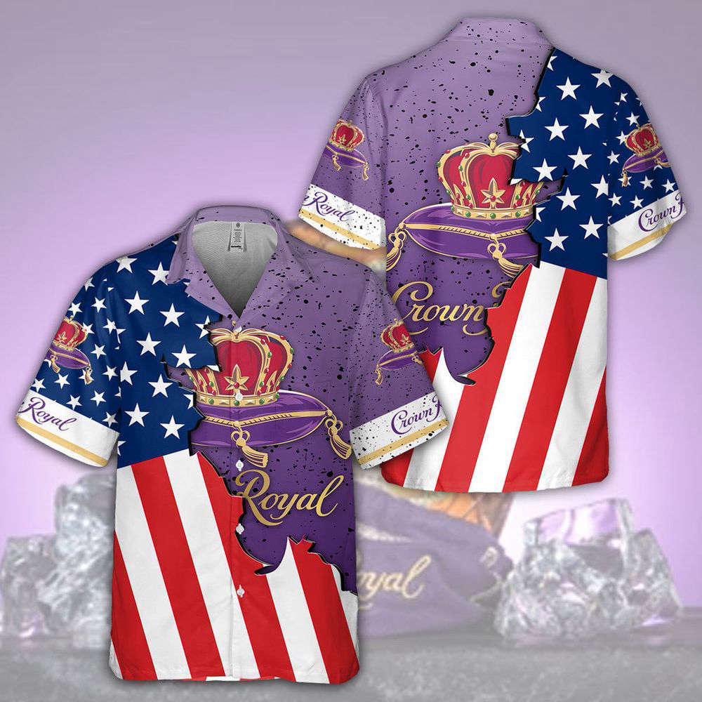 Crown Royal Usa Flag Hawaiian Shirt, Gift For Men And Women, Gift For Men And Women