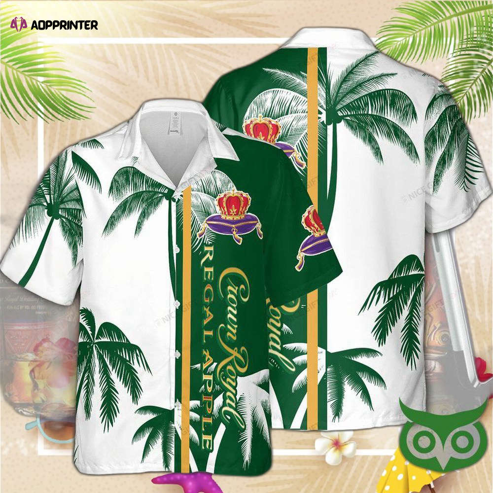 Crown Royal White And Green Coconut Hawaiian Shirt For Men Women