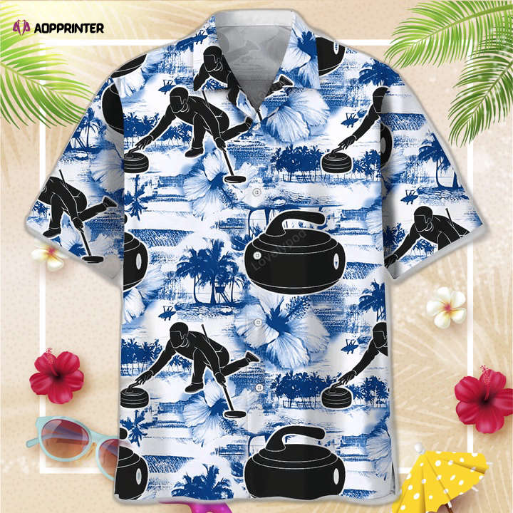 Curling Hawaiian Shirt, Hawaiian Shirt, Gift For Men Women