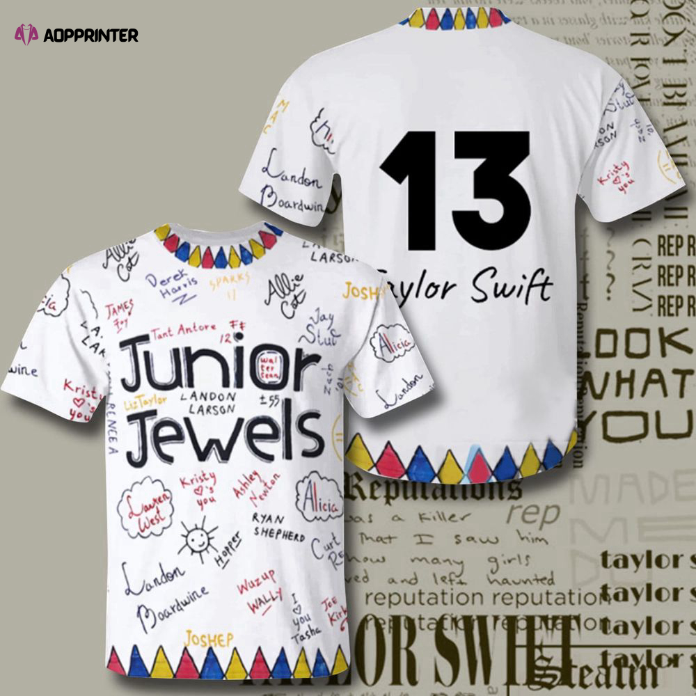 Custom Junior Jewels Shirt: Personalized Name & Number Taylor Swiftr Outfit
