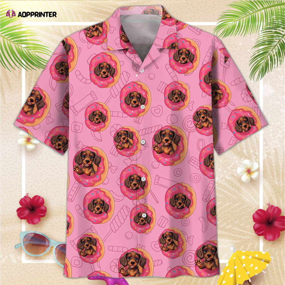 Dachshund Donut Hawaiian Shirt, Gift For Men Women