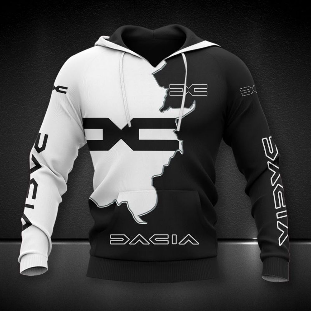 Dacia Printing Hoodie, Zip, For Men And Women