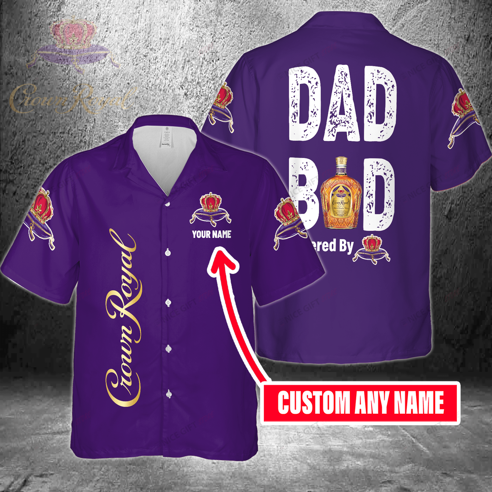 Crown Royal Custom Name Hawaiian Shirt For Men And Women