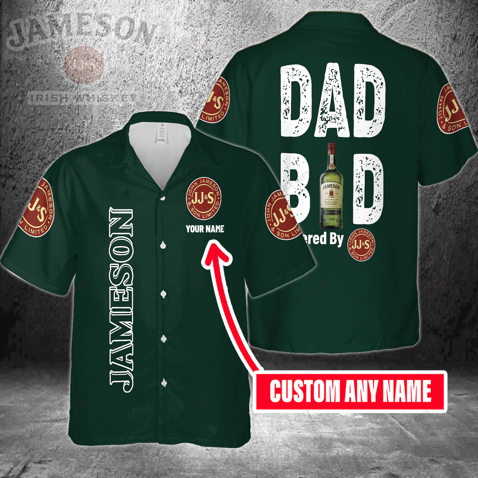 Dad Bod Powered By Coors Light Custom Name Hawaiian Shirt For Men And Women