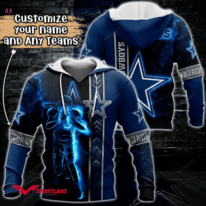 Dallas Cowboys NFL Custom Name 3D Hoodie, Gift For Men And Women