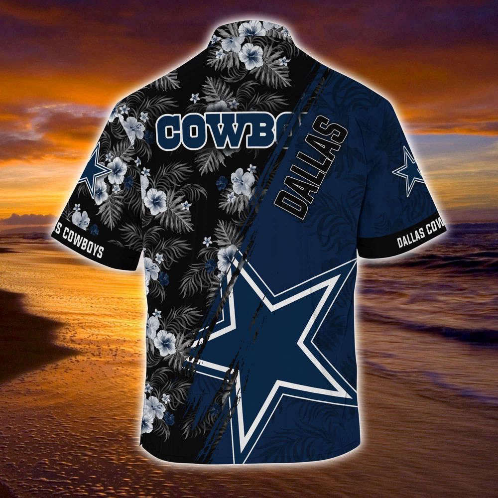 Dallas Cowboys NFL-Summer Hawaii Shirt Mickey And Floral Pattern For Sports Fans