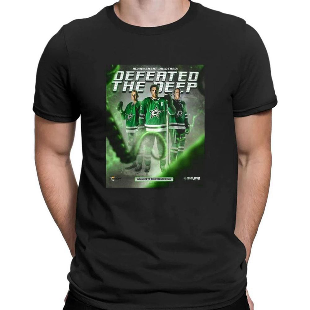 Dallas Stars Achievement Unlocked Defeated The Deep 2023 T-shirt For Men Women