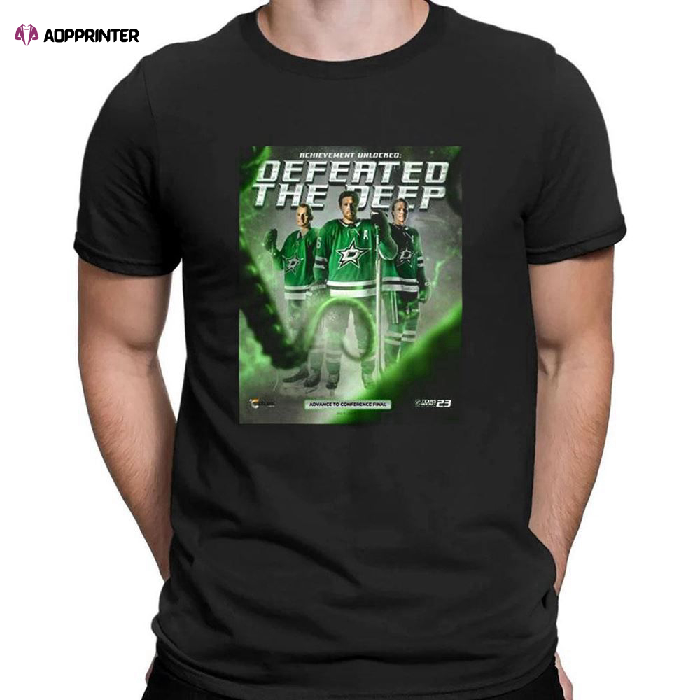 Dallas Stars Achievement Unlocked Defeated The Deep 2023 T-shirt For Men Women