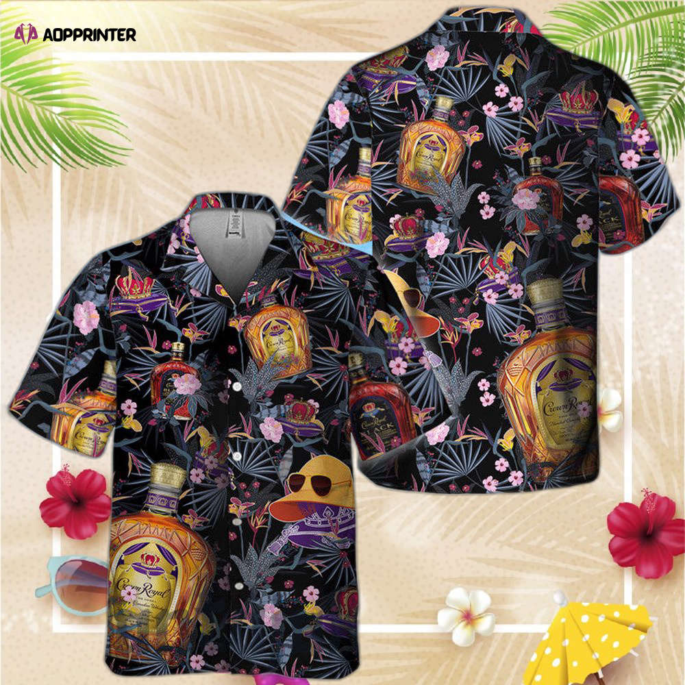 Tropical Hibiscus Crown Royal Hawaiian Shirt For Men Women