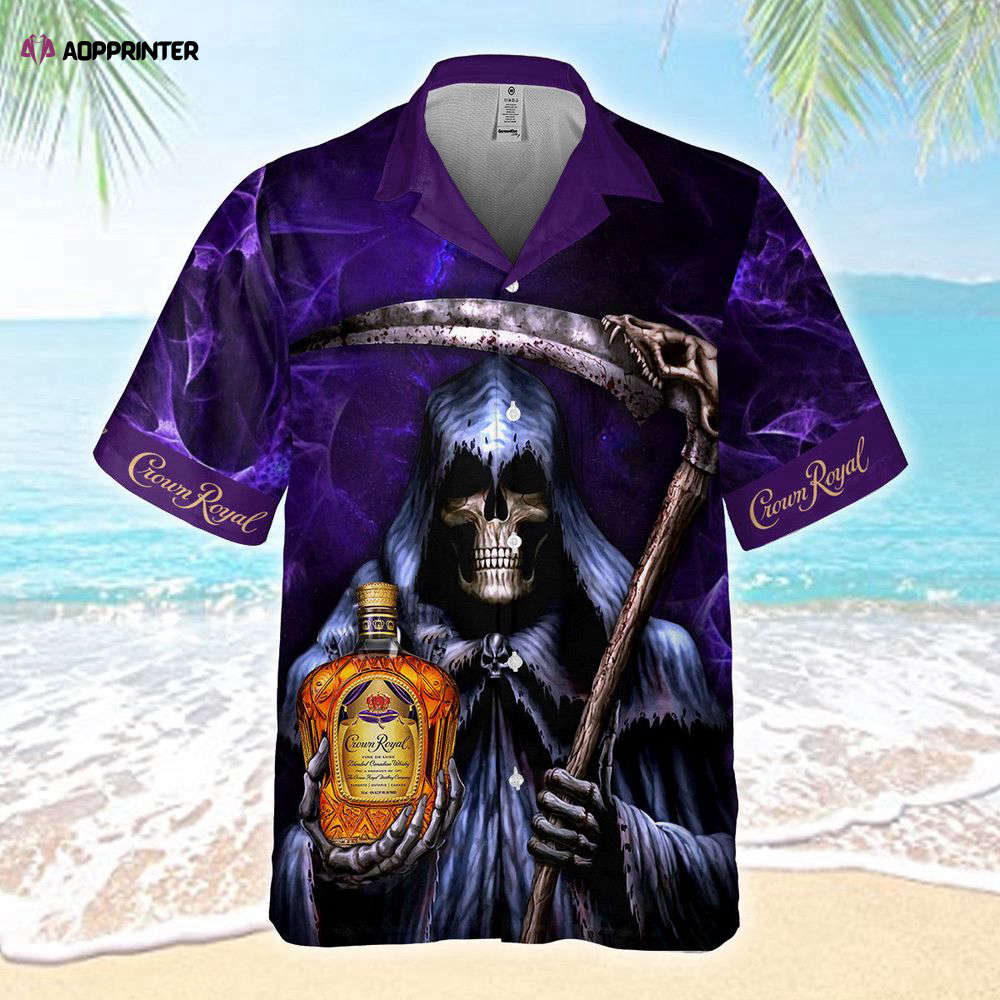 Crown Royal Angry Skull Hawaiian Shirt for Men Women Holiday Gift