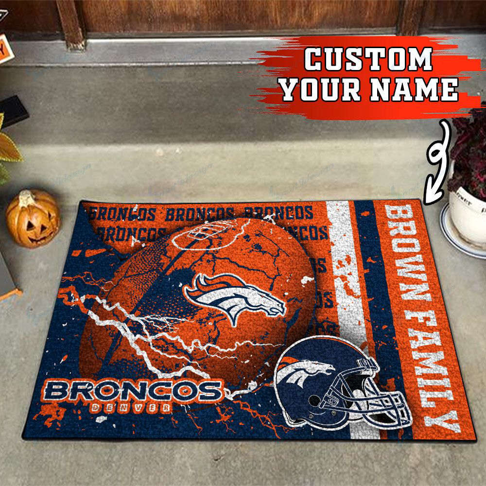 Denver Broncos Personalized Doormat, Gift For Home Decor