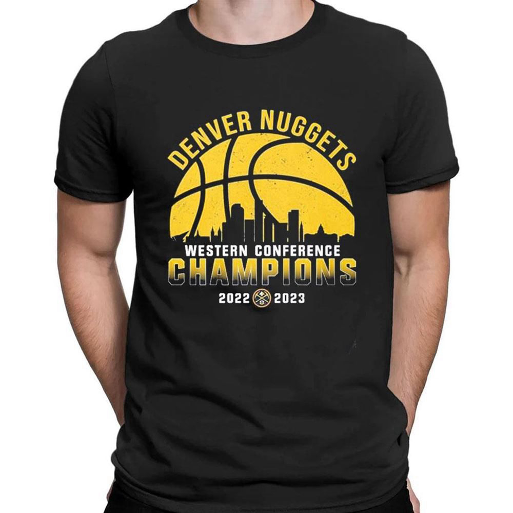 Denver Nuggets Skyline Western Conference Champions 2023 T-shirt For Men Women