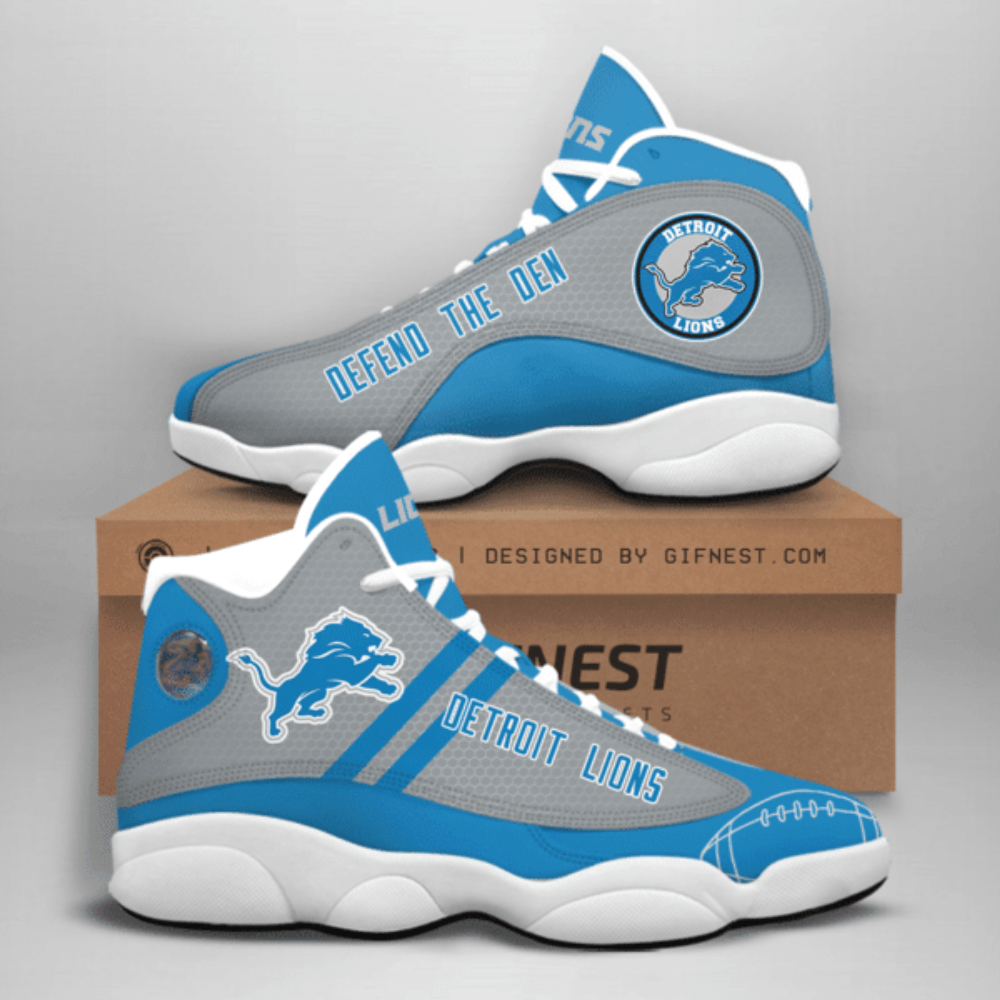 Detroit Lions Air Jordan 13 Sneakers, Best Gift For Men And Women