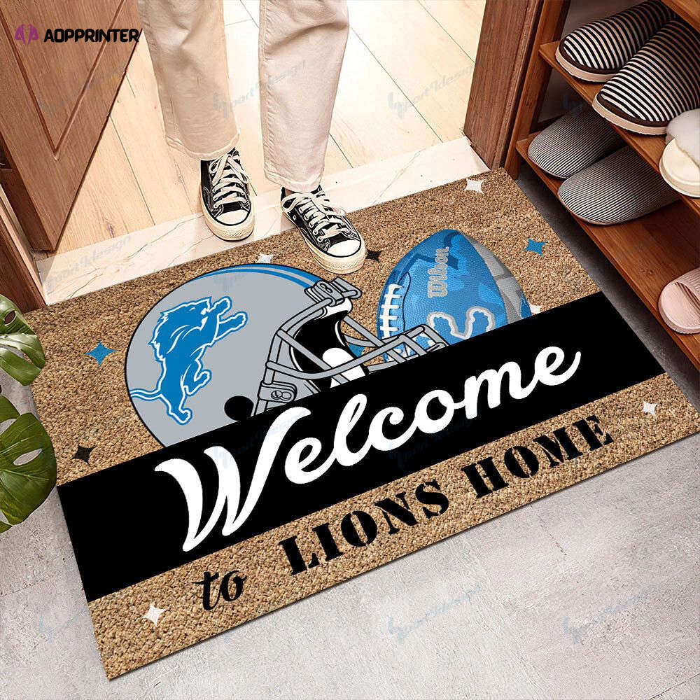 Detroit Lions Doormat, Gift For Home Decor