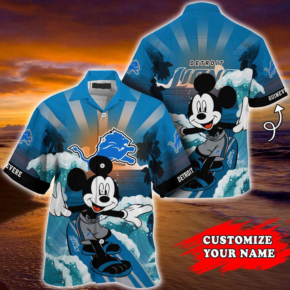 Detroit Lions NFL-Summer Customized Hawaii Shirt For Sports Fans