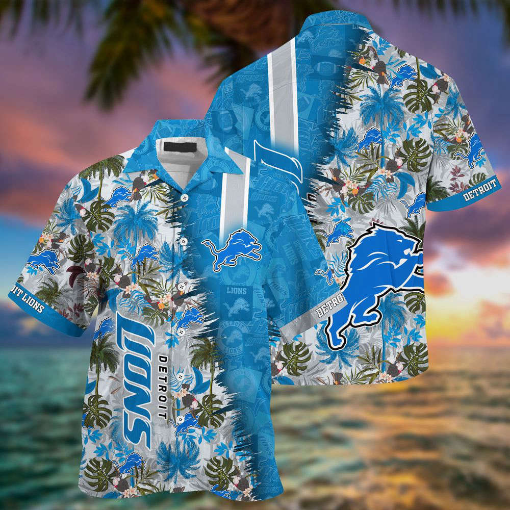 Detroit Lions NFL-Summer Hawaii Shirt And Shorts For Your Loved Ones