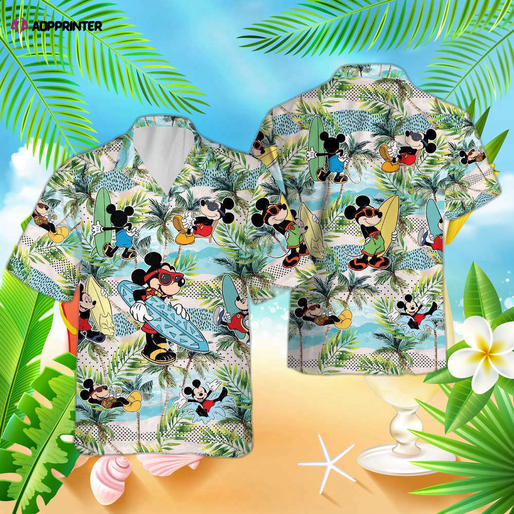 Surfing Disney Mickey Hawaiian Shirt, Best Gift For Men Women