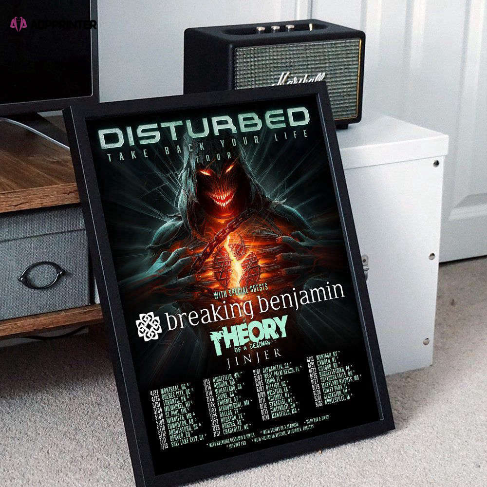 Disturbed – Take Back Your Life 2023 North American Tour Poster, Best Gift For Home Decorations
