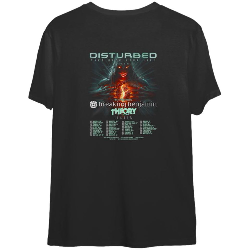 Disturbed Take Back Your Live 2023 Tour 2 Sides Double Sided T Shirts, For Men And Women