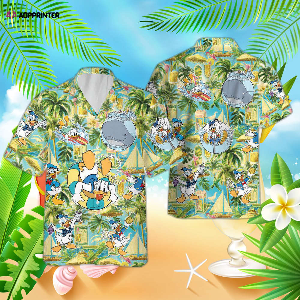 Disney Mickey Beach Button Up Shirt, Tropical Hawaiian Shirt, For Men Women