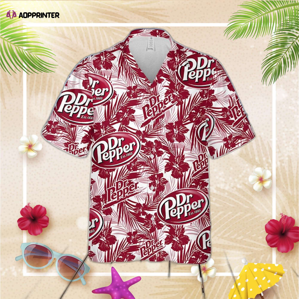 Dr.Pepper Tropical Flower Pattern Dr.Pepper Hawaiian Shirt, Gift For Men Women