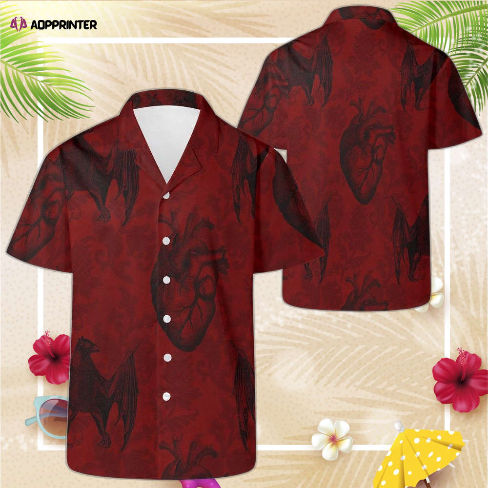 Dracula Vampire Heart Hawaiian Shirt, Gift For Men Women Horror Aloha Shirt