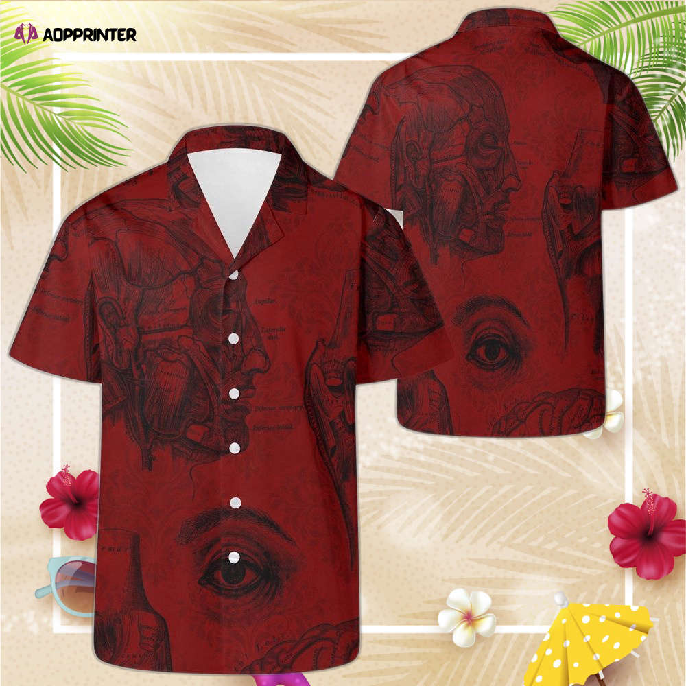 Red Skeleton Hawaiian Shirt, Gift For Men Women Horror Aloha Shirt