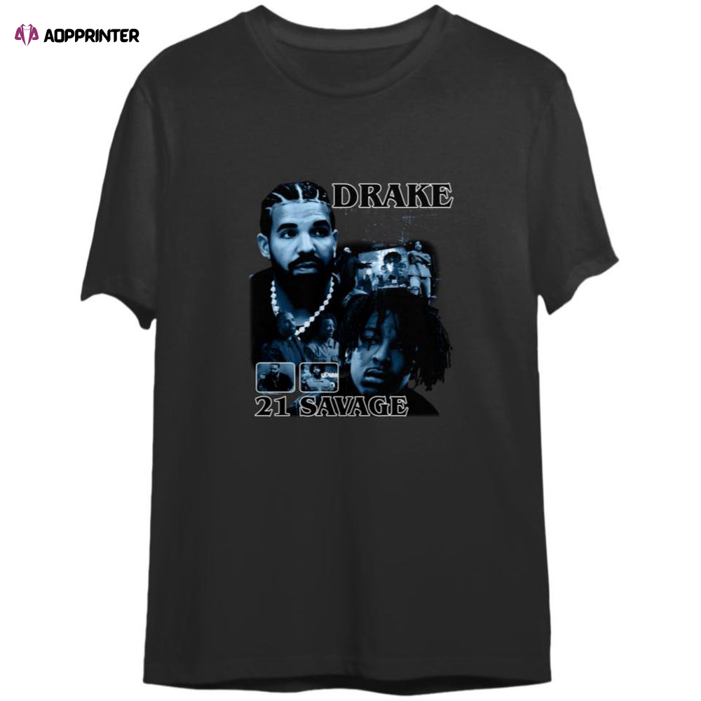 Drake 21 Savage Rap PREMIUM 2 Sided T T-Shirt, For Men And Women  For Men Women