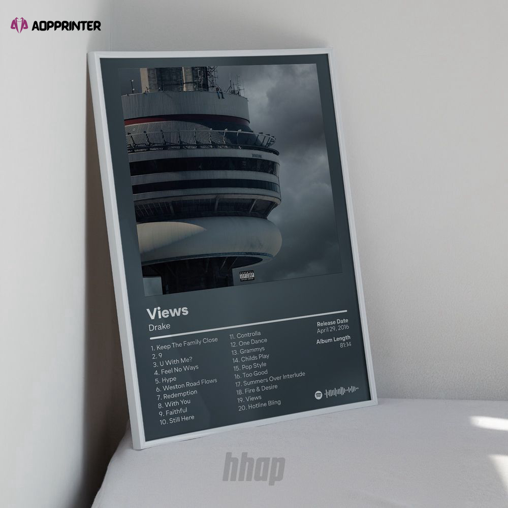 Drake – Views – Album Cover Poster, Best Gift For Home Decoration