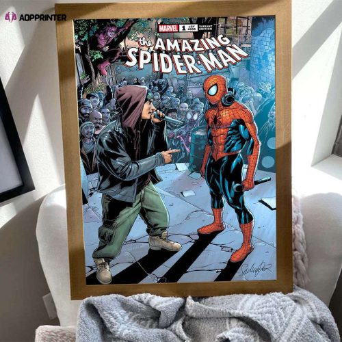 Eminem and Spider-Man Poster – Gift For Home Decoration