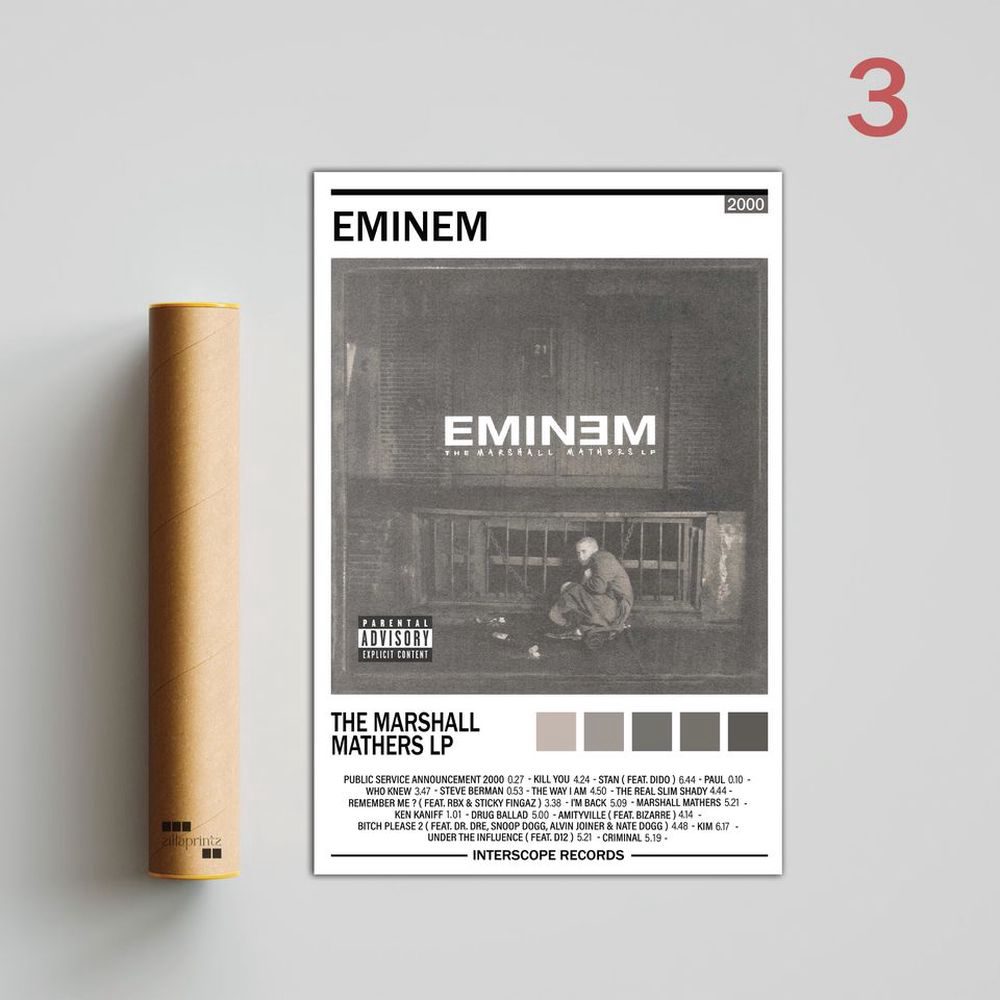 Eminem The Marshall Mathers LP Album Poster – Gift For Home Decoration